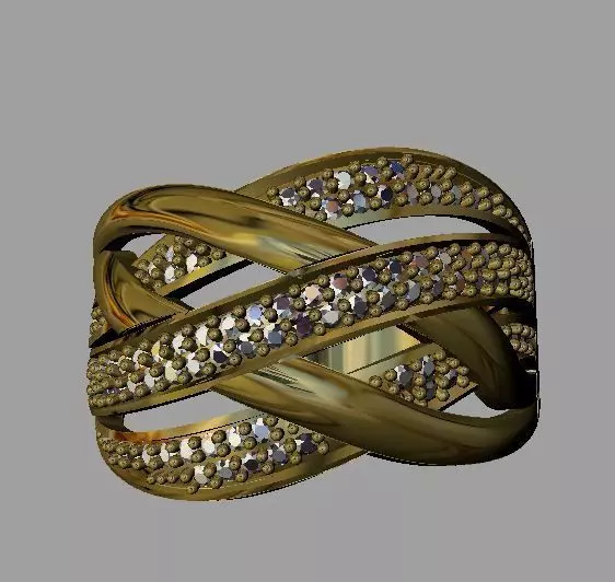 Fashion Women Ring 3D print model_0