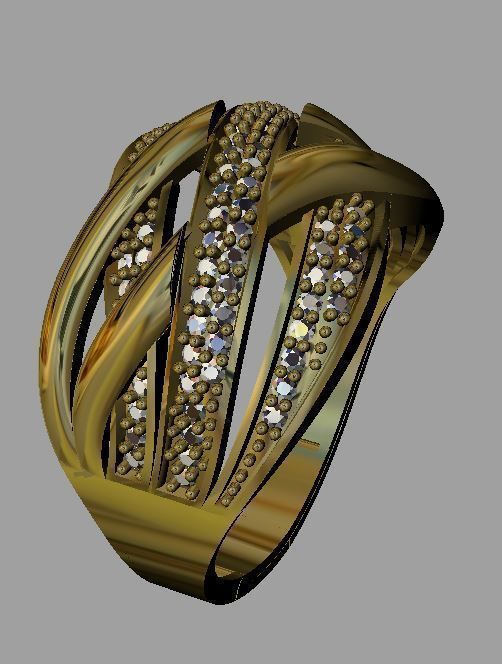 Fashion Women Ring 3D print model_4