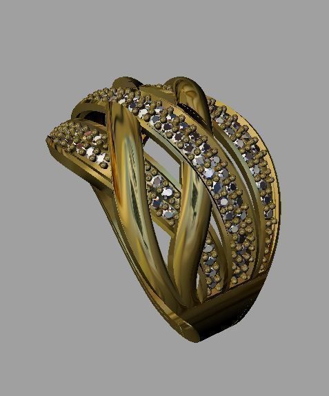 Fashion Women Ring 3D print model_6