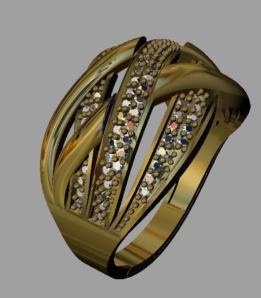Fashion Women Ring 3D print model_3