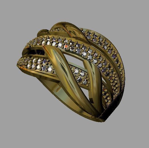 Fashion Women Ring 3D print model_7
