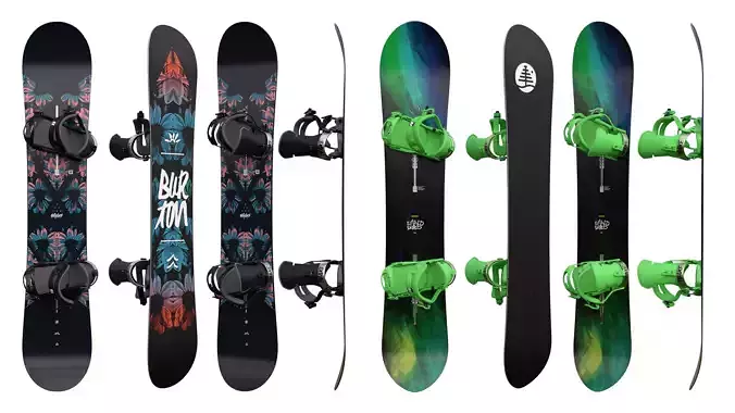 Snowboards 1 3D model