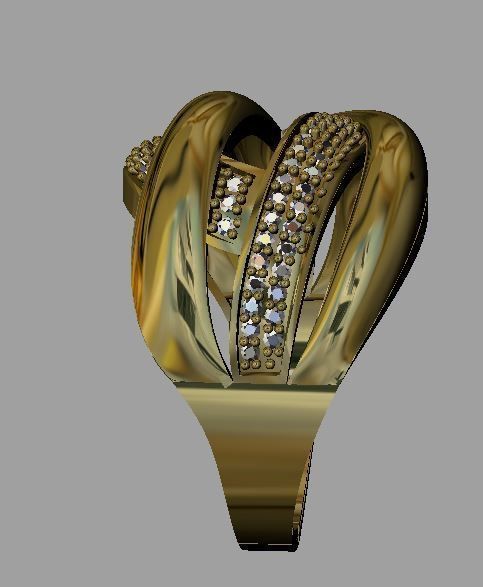 Fashion Women Ring 3D print model_7