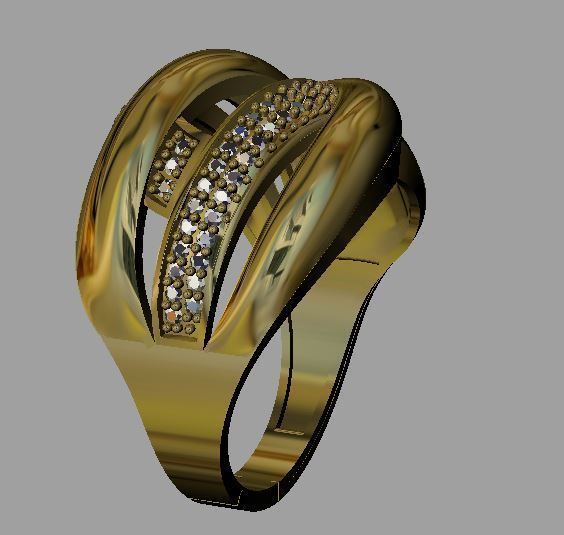 Fashion Women Ring 3D print model_6