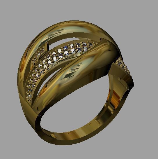Fashion Women Ring 3D print model_4
