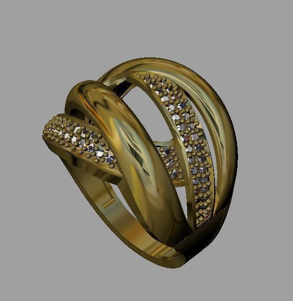 Fashion Women Ring 3D print model_8