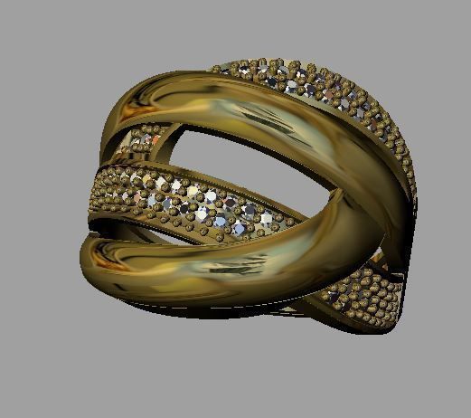 Fashion Women Ring 3D print model_1