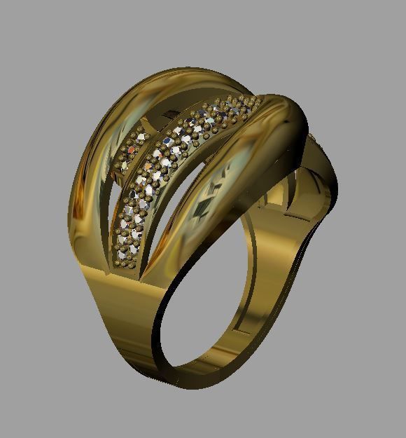 Fashion Women Ring 3D print model_5
