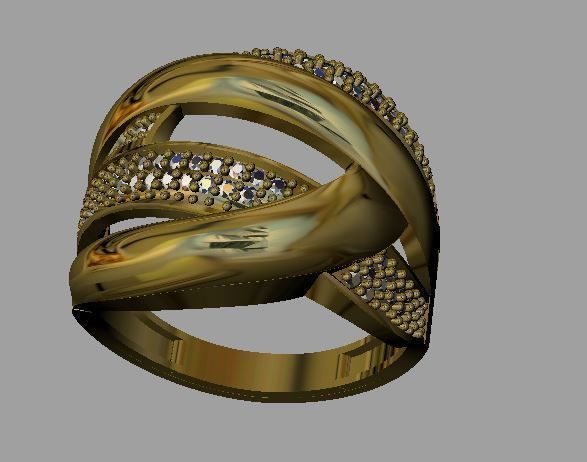 Fashion Women Ring 3D print model_2