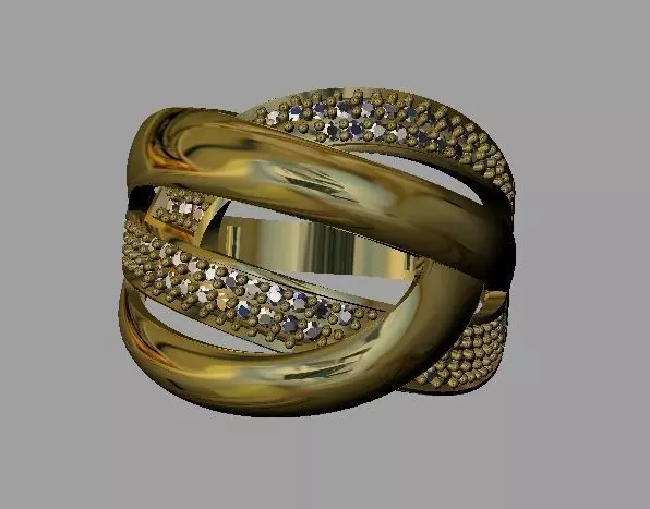 Fashion Women Ring 3D print model_0