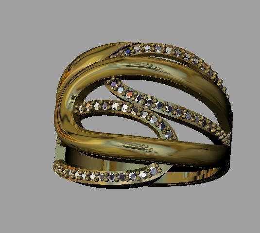 Fashion Women Ring 3D print model_1