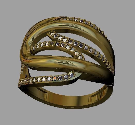 Fashion Women Ring 3D print model_2