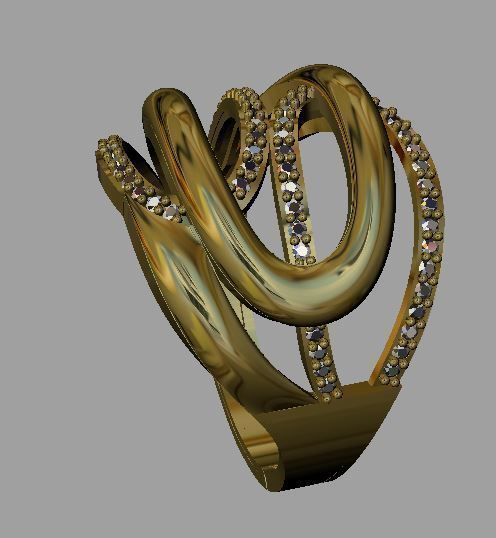 Fashion Women Ring 3D print model_8