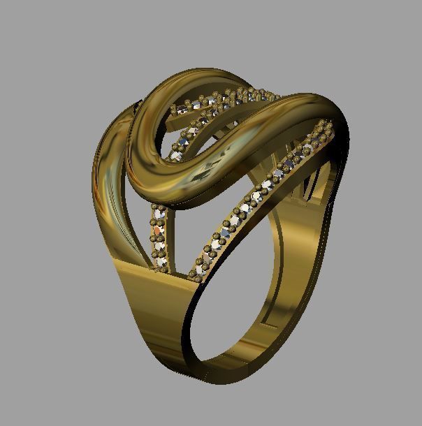 Fashion Women Ring 3D print model_6