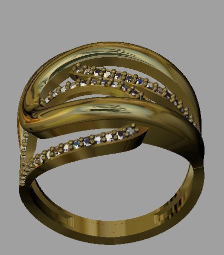 Fashion Women Ring 3D print model_3