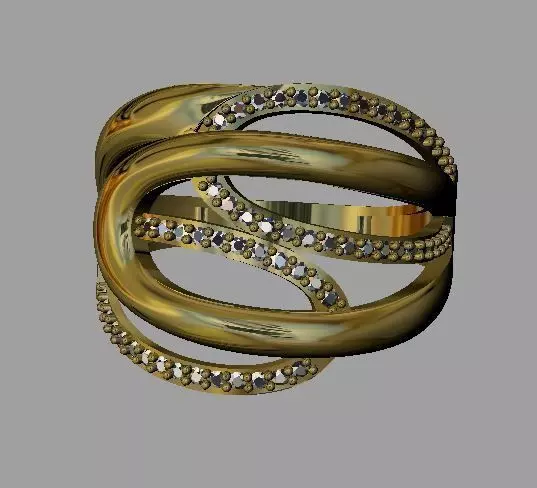 Fashion Women Ring 3D print model_0