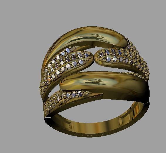 Fashion Women Ring 3D print model_2