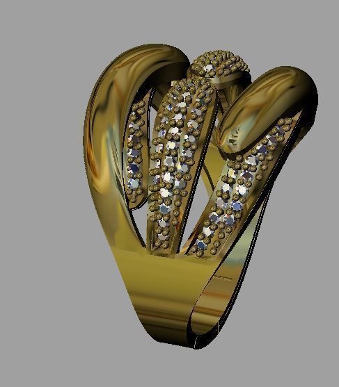 Fashion Women Ring 3D print model_6