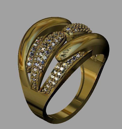 Fashion Women Ring 3D print model_5