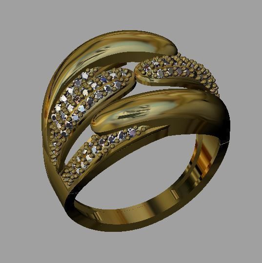 Fashion Women Ring 3D print model_3