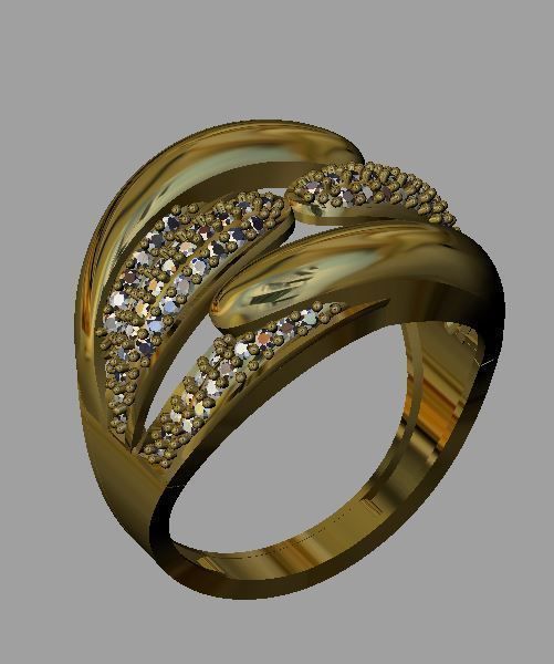 Fashion Women Ring 3D print model_4