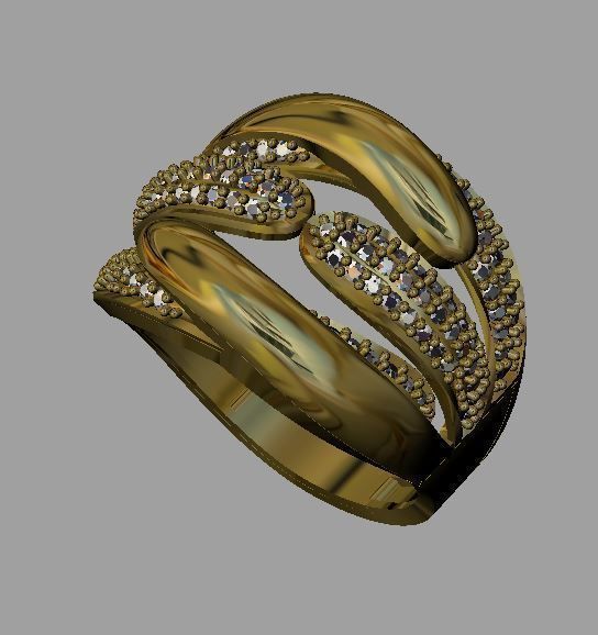 Fashion Women Ring 3D print model_8