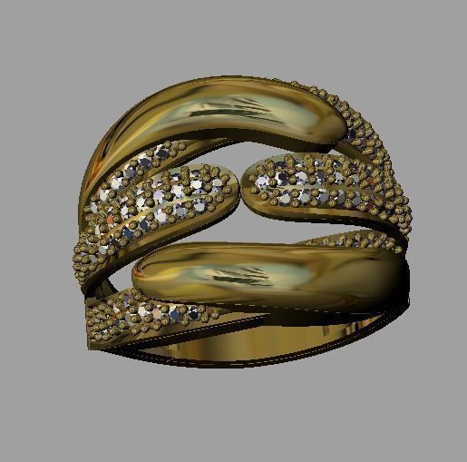 Fashion Women Ring 3D print model_1