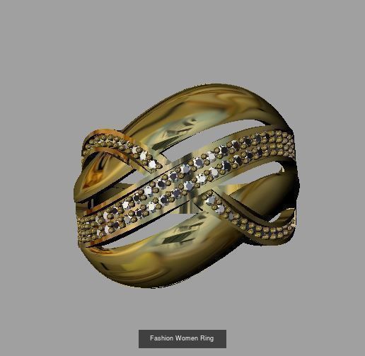 12 Fashion Ring 3D Model Collection_4