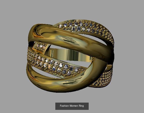 12 Fashion Ring 3D Model Collection_10