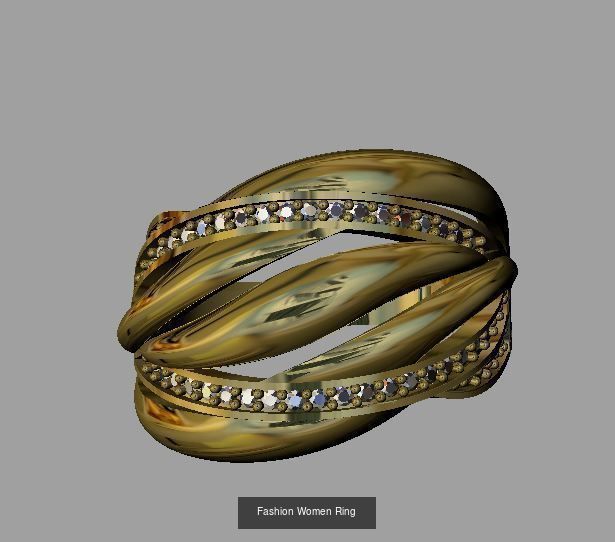 12 Fashion Ring 3D Model Collection_8
