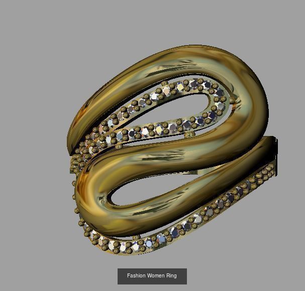 12 Fashion Ring 3D Model Collection_3