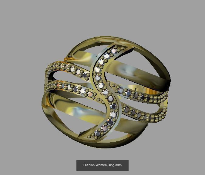 12 Fashion Ring 3D Model Collection_1