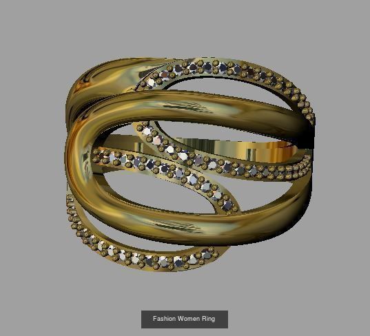 12 Fashion Ring 3D Model Collection_11