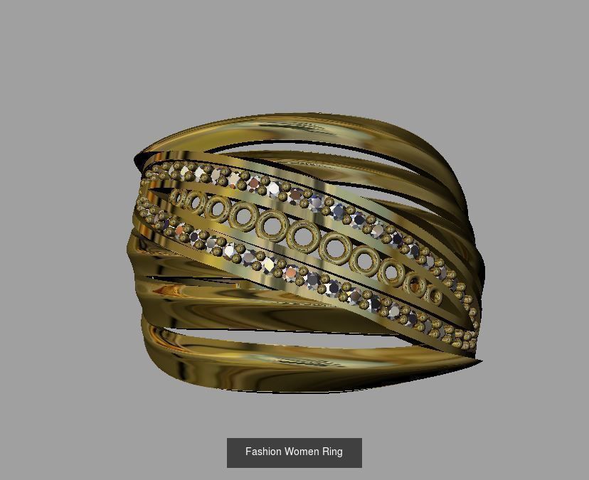 12 Fashion Ring 3D Model Collection_7