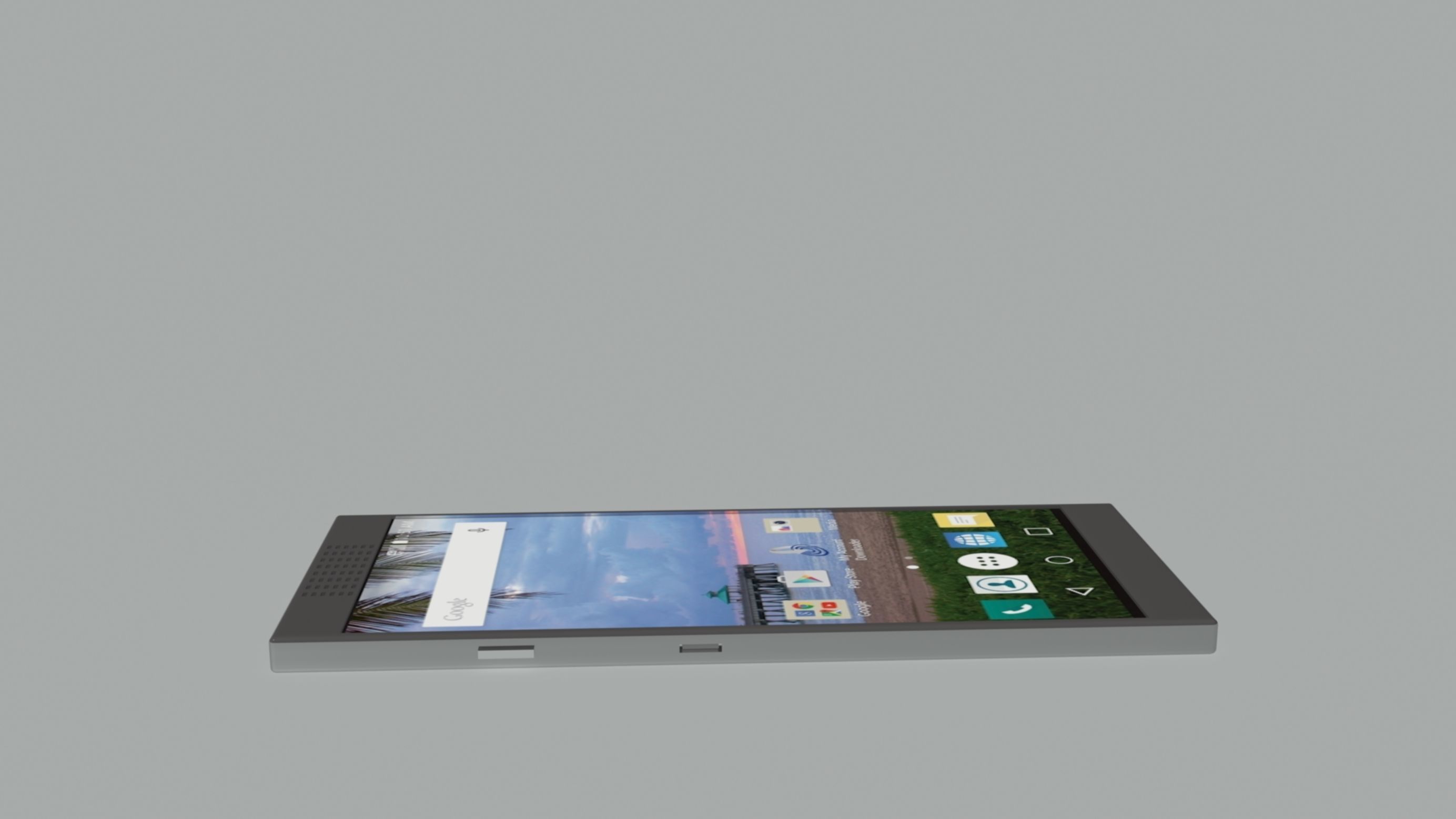 Smartphone concept design Low-poly 3D model_7
