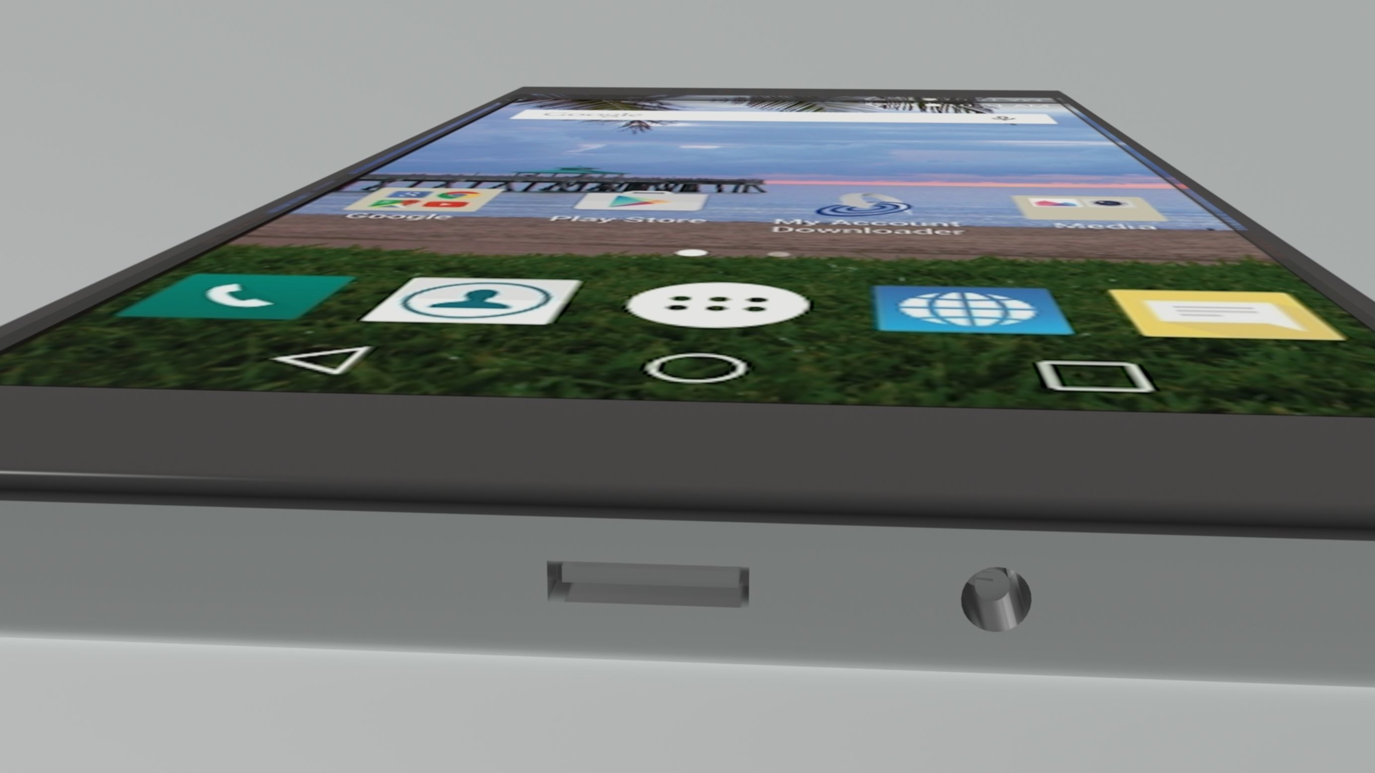 Smartphone concept design Low-poly 3D model_4