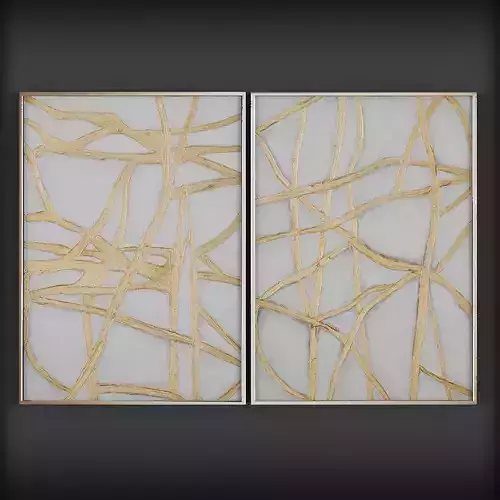 Picture Frames Low-poly 3D model