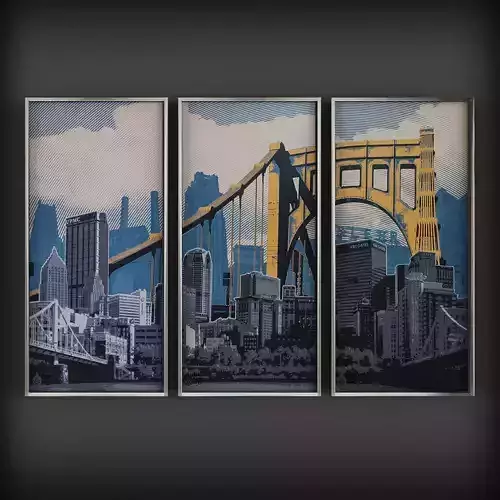 Picture Frames Low-poly 3D model
