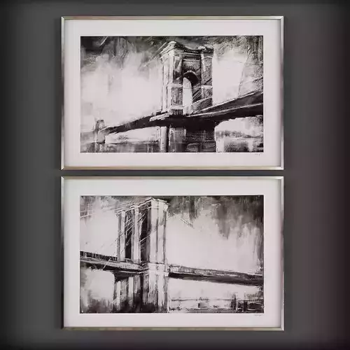 Picture Frames Low-poly 3D model