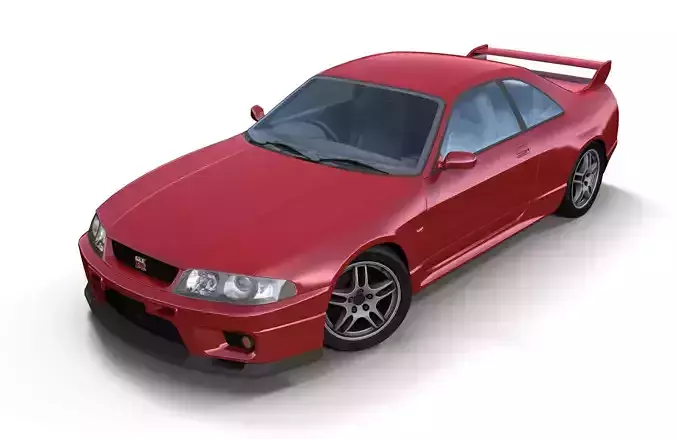 Nissan Skyline GTR 33 Low-poly 3D model