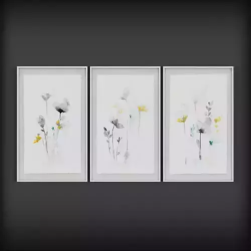 Picture Frames Low-poly 3D model