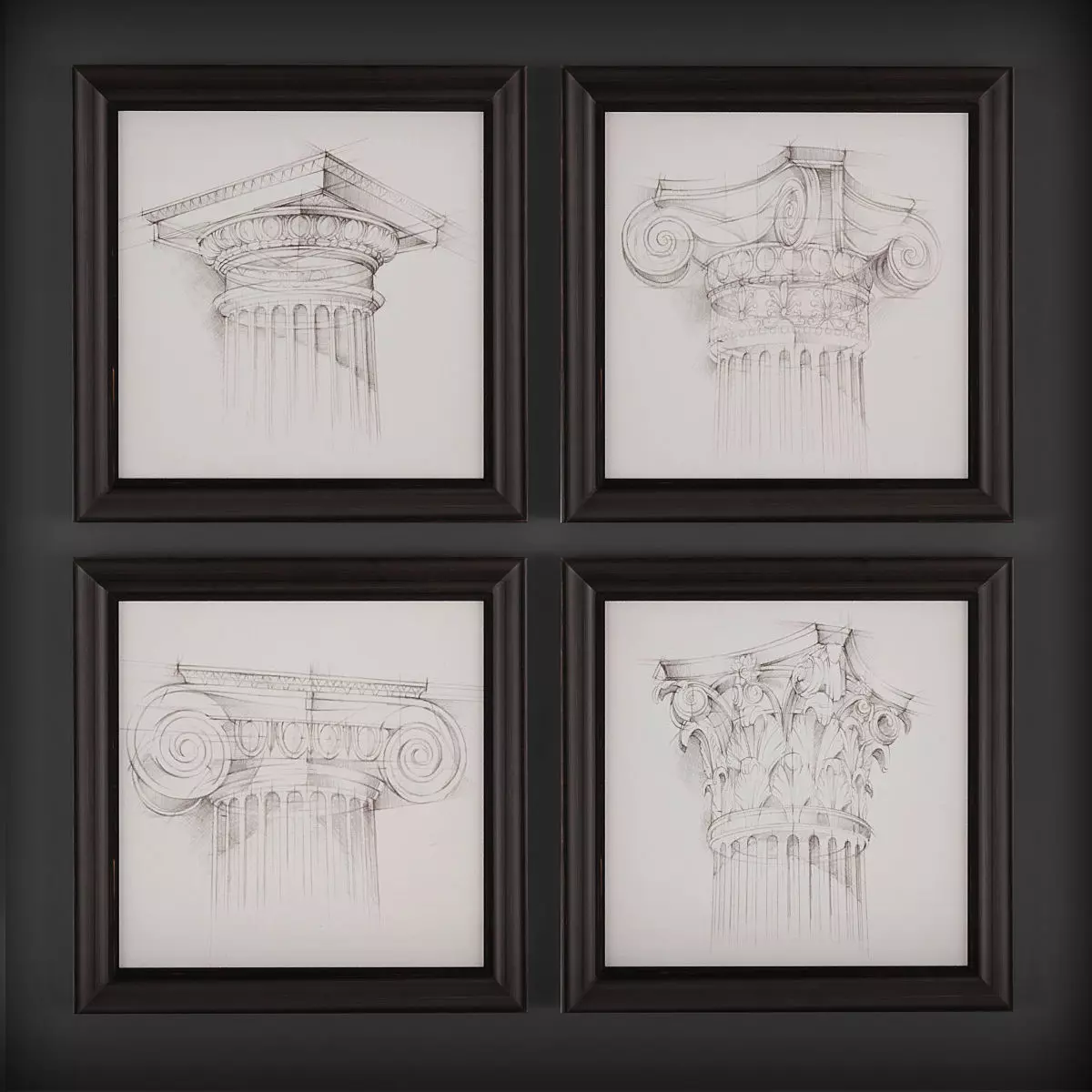 Picture Frames Low-poly 3D model_0