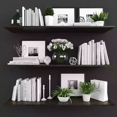 Decorative set Low-poly 3D model