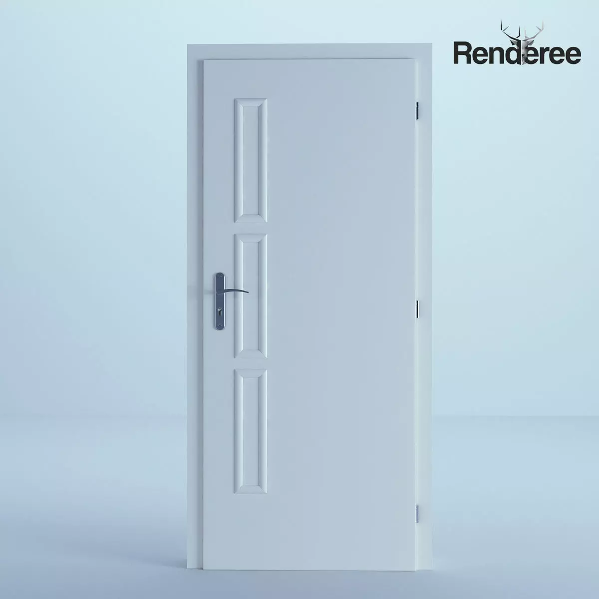 White Door 1 3D model_0