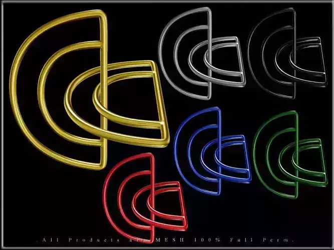 Half Circle Metal Chain 2 Rings