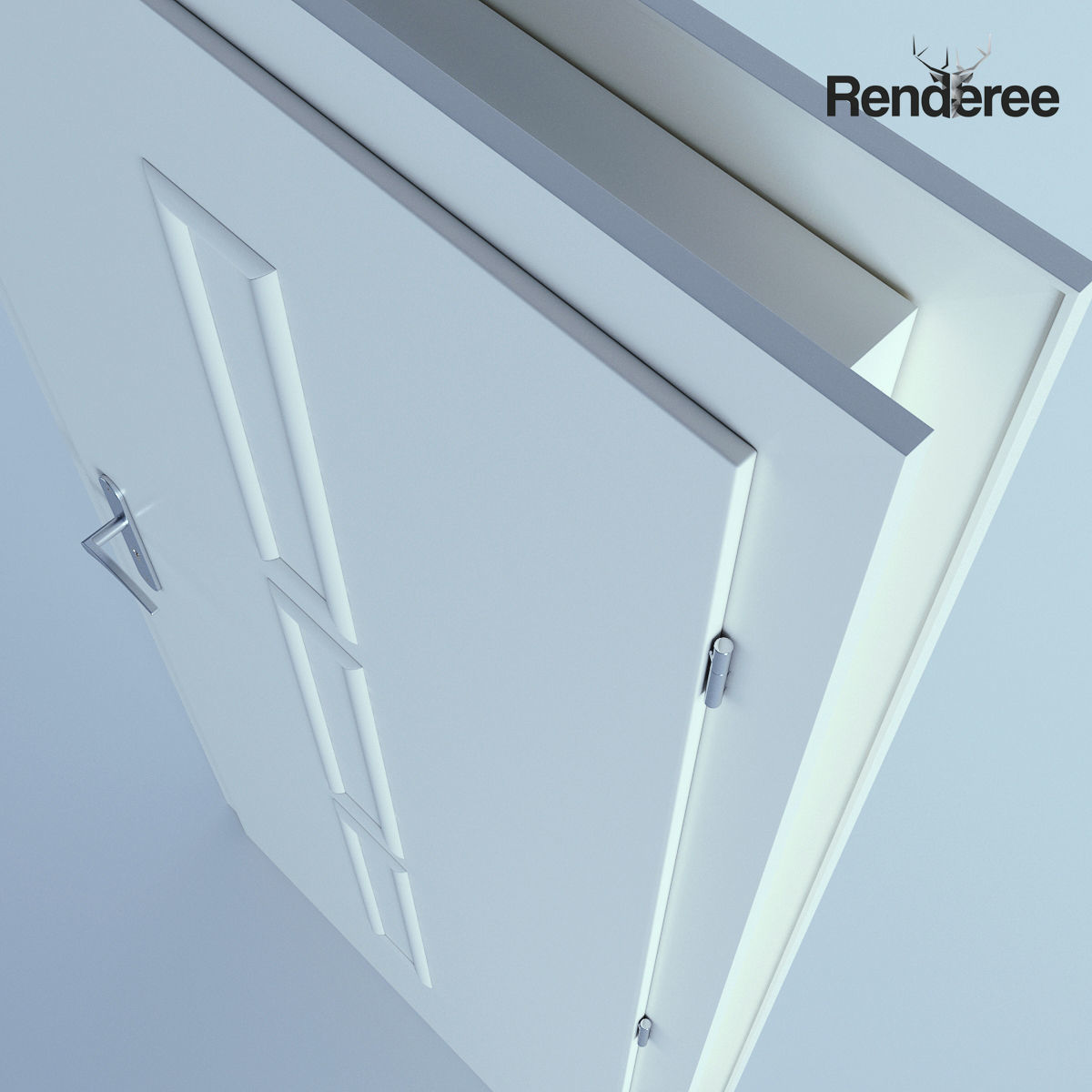 White Door 2 3D model_3