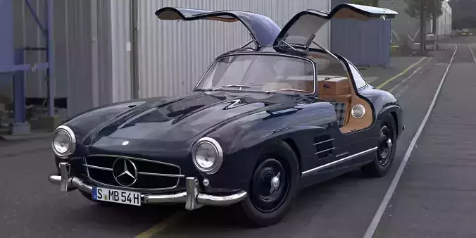 Mercedes Benz 300 SL Gullwing 1954 3D model