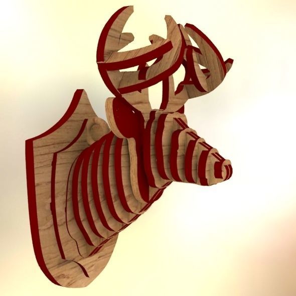  Deer Head Pendant 3D print model_50