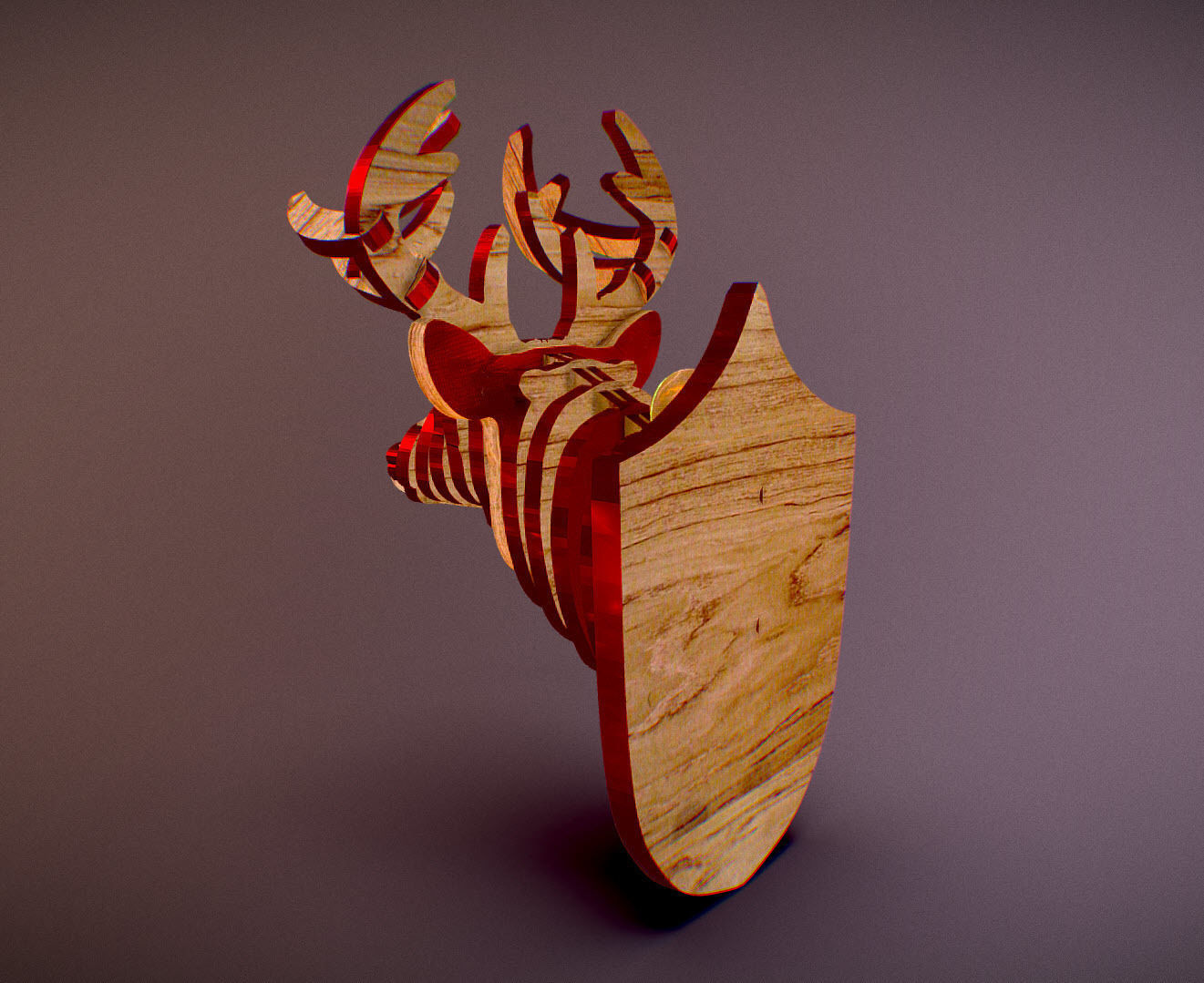  Deer Head Pendant 3D print model_73