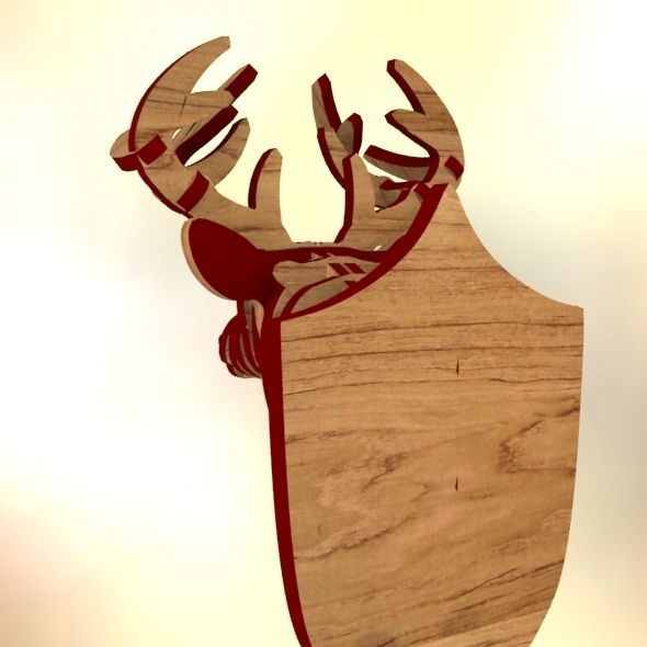  Deer Head Pendant 3D print model_59